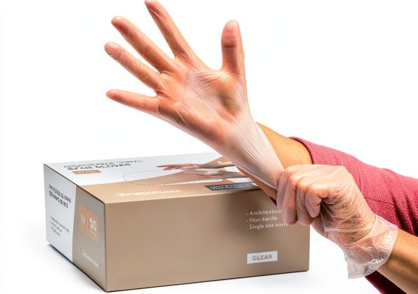 Vinyl Exam Gloves FifthPulse Disposable 50 Count Thick Latex‑Free-0