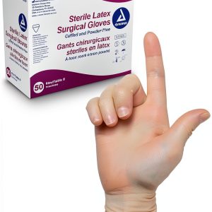 Dynarex Latex Surgical Gloves DRX-2360 Size 8 7-8 Mil Powder Free-0