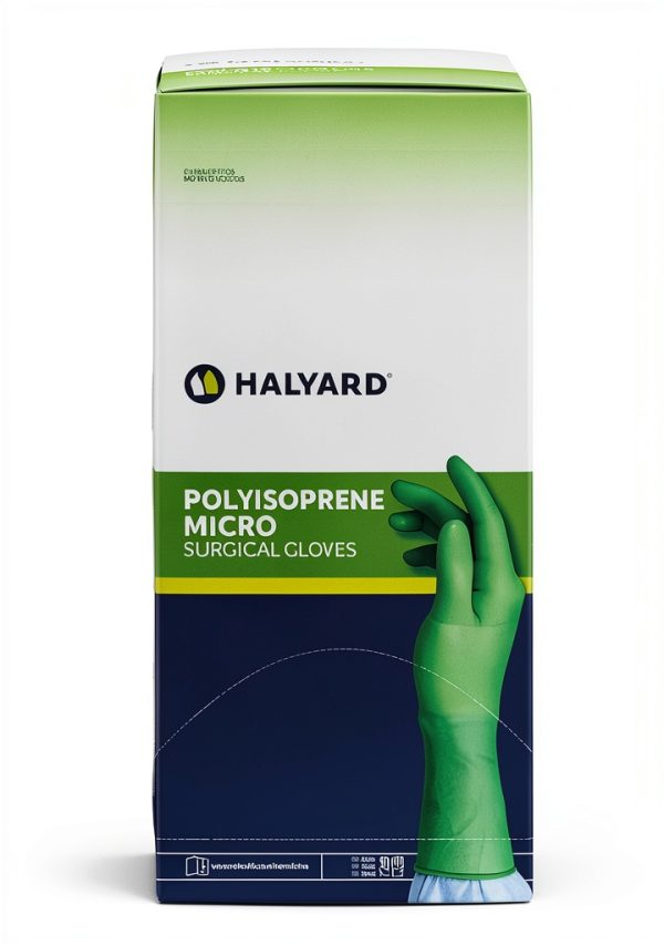 Halyard Polyisoprene Surgical Gloves SGL90075 7.8mil Powder-Free Box-0