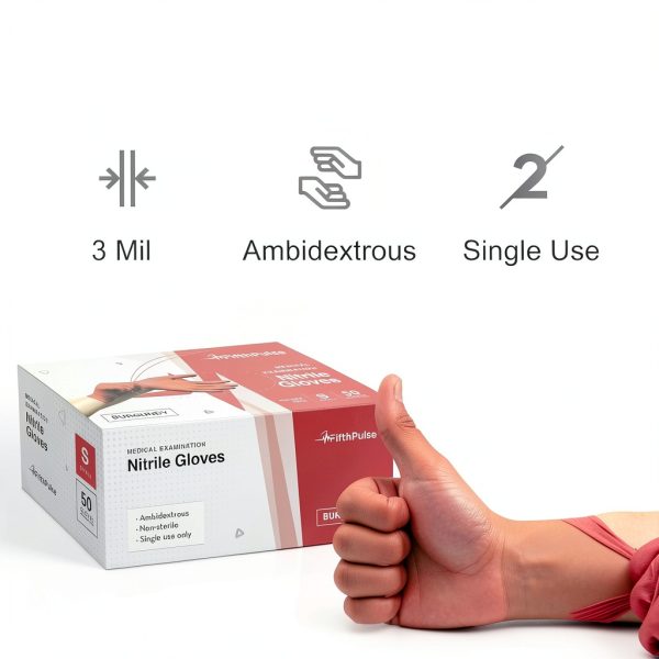 Nitrile FifthPulse Medical Gloves Non Latex Size X Small to XL 50 Pack-5