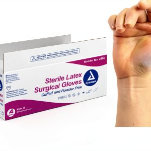 Dynarex Sterile Latex Surgical Gloves 2360-2390 Unisex Adult Powder-0