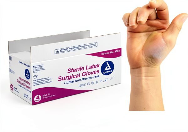 Dynarex Sterile Latex Surgical Gloves 2360-2390 Unisex Adult Powder-0