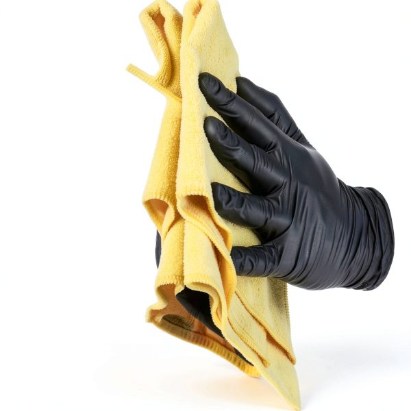 Hand-E Touch Black Disposable Medical Gloves Extra Strong Powder Free-5