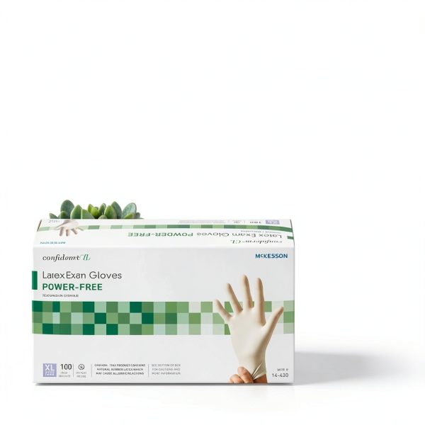 McKesson Brand Ivory Latex Exam Gloves XL Size 14-430-2