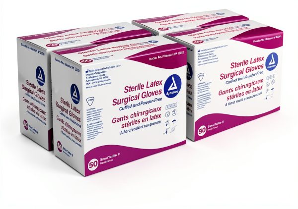 Dynarex Sterile Latex Surgical Gloves 2360-2390 Unisex Adult Powder-5