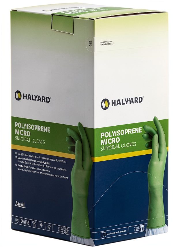 Halyard Polyisoprene Surgical Gloves SGL90065 Unisex 7.8 mil Thickness-1