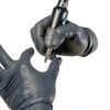 Hand-E Touch Black Disposable Medical Gloves Extra Strong Powder Free-3