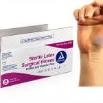 Sterile Latex Surgical Gloves Dynarex Powder Free Beaded Wrist Cuff-0
