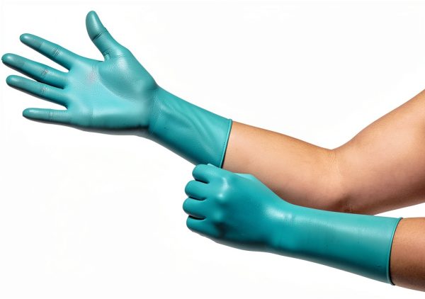 McKesson Perry Dark Green Synthetic Surgical Gloves Size 8.5 50 ct –-3