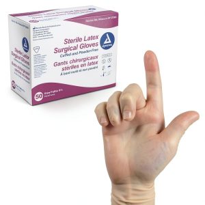 Dynarex Sterile Latex Surgical Gloves Model 2365 Unisex Adult-0