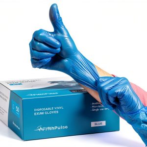 FifthPulse Vinyl Exam Gloves Latex Free Disposable Medical 50 Count-0